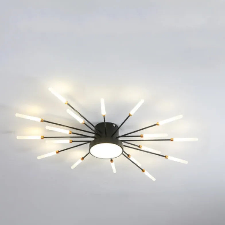 Black LED Modern Flush Ceiling Lights