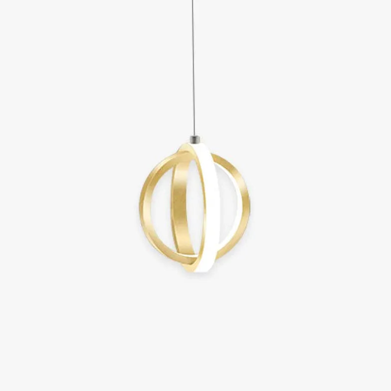 Lampadari moderni colore oro eleganza doppio cerchio