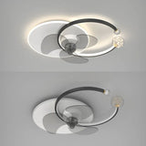 Simple Ring Bedroom Ceiling Fan With Light