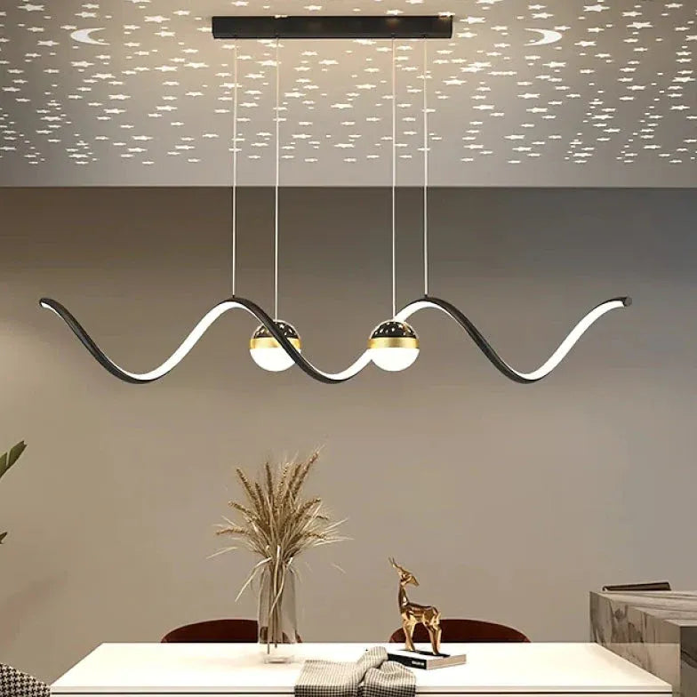 Lampadario a sospensione sfere Design lineare moderno