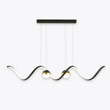 Lampada Lineare a Sospensione Stile Ondulato Lusso