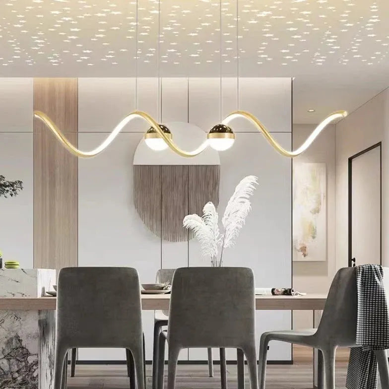 Lampadario a sospensione sfere Design lineare moderno