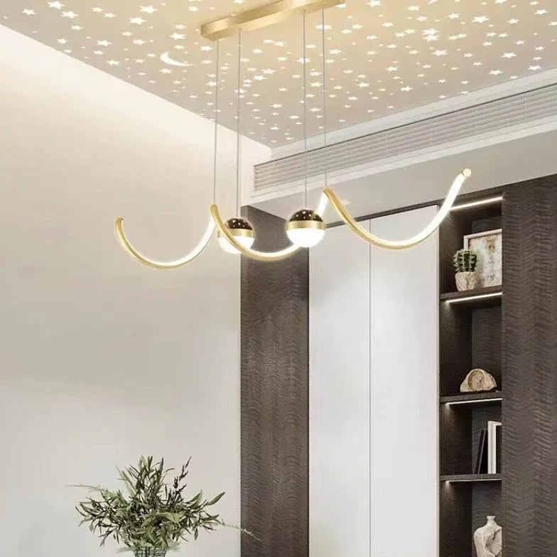 Lampadario a sospensione sfere Design lineare moderno