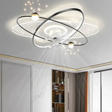 Ventilato a soffitto a led ad anello a stella con luce