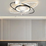 Ventilato a soffitto a led ad anello a stella con luce