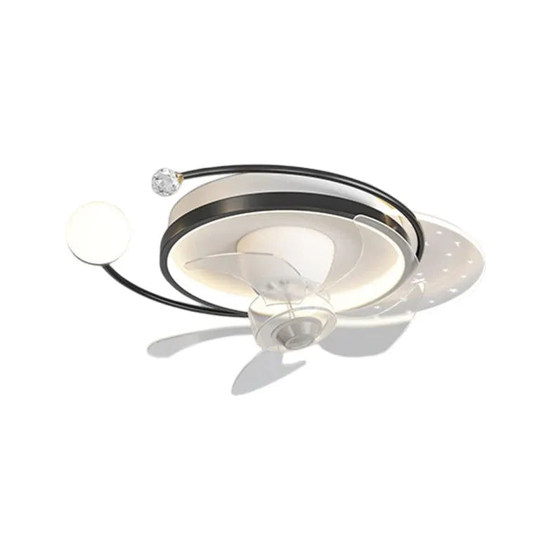 Ventilato a soffitto a led ad anello a stella con luce