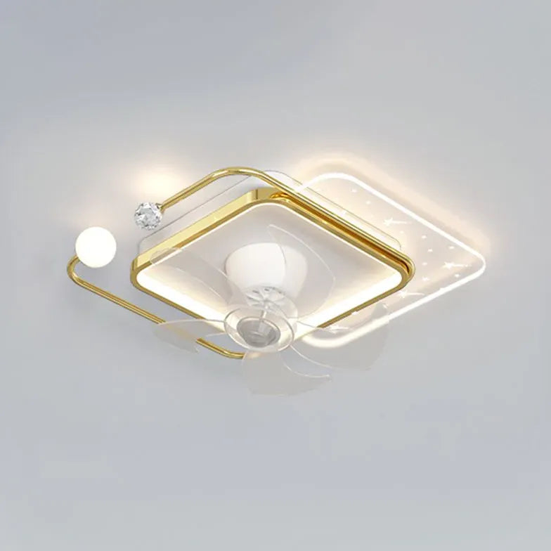 Ventilato a soffitto a led ad anello a stella con luce