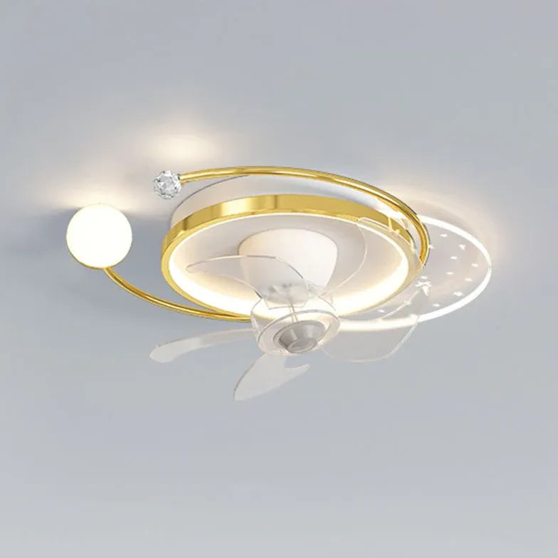 Ventilato a soffitto a led ad anello a stella con luce