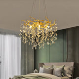 Golden Branch Shaped Luxurious Crystal Chandelier