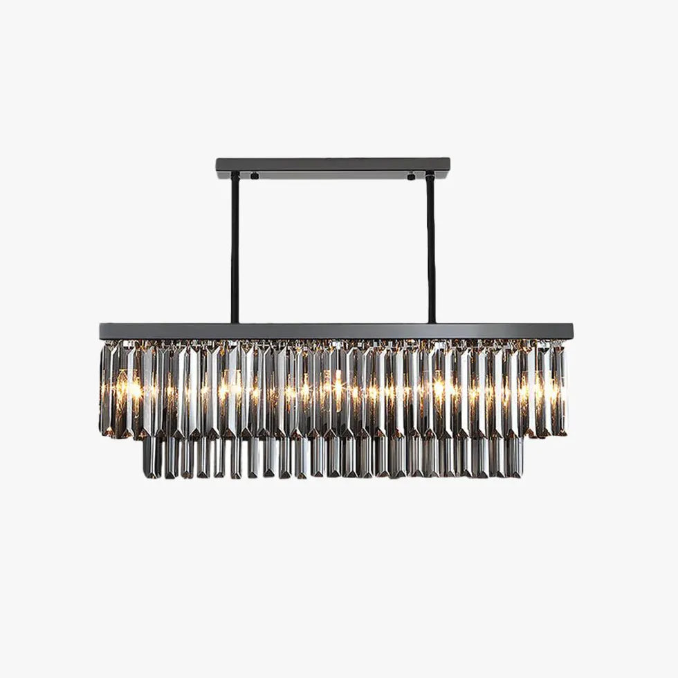 Metal Frame Black Glass Pendant Light