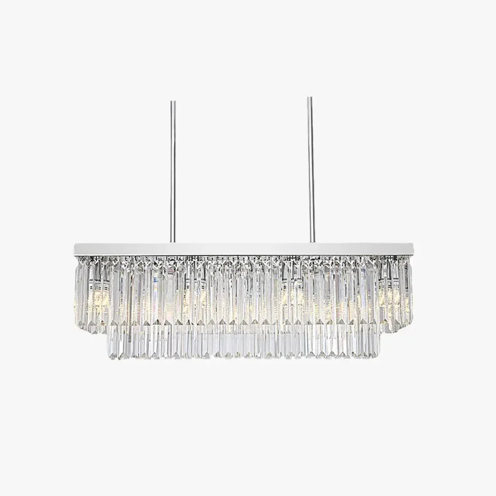 Lampadario Gocce di Cristallo per Sala da Pranzo Stile Lusso