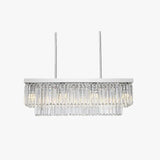 Lampadario Gocce di Cristallo per Sala da Pranzo Stile Lusso