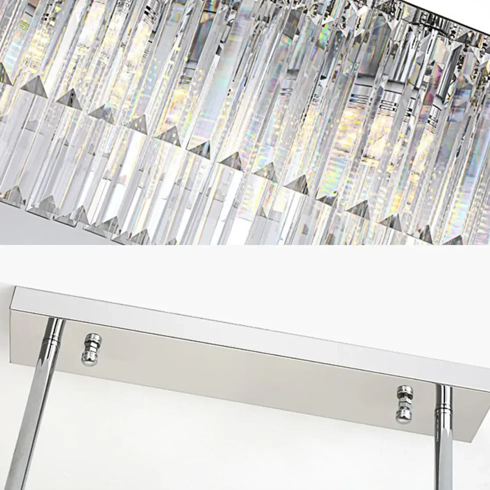 Lampadario Gocce di Cristallo per Sala da Pranzo Stile Lusso