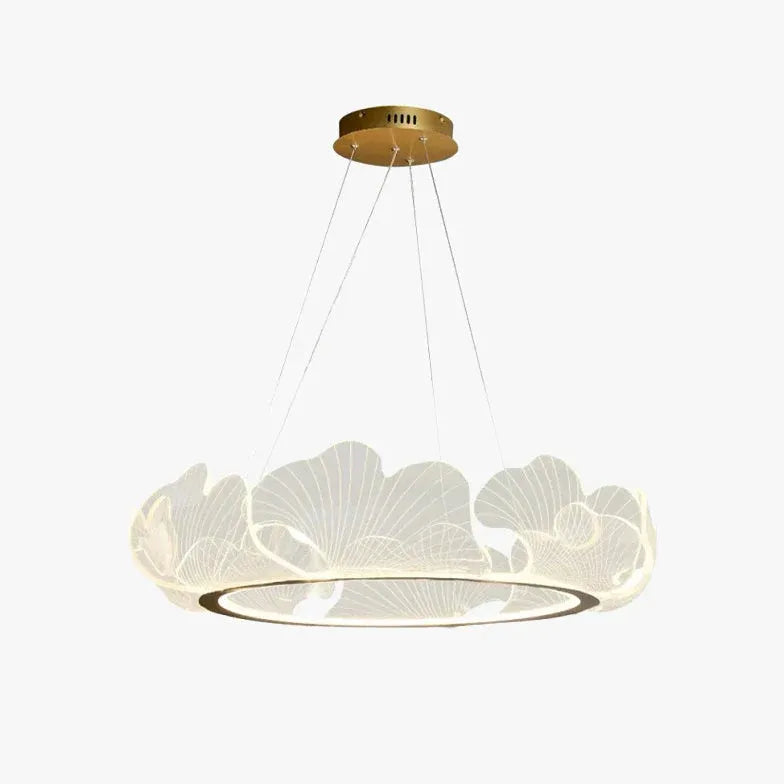 Delicate Petals Gold LED Pendant Light