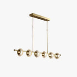 Lampadari Moderni Ad Anelli Vetro Dorato