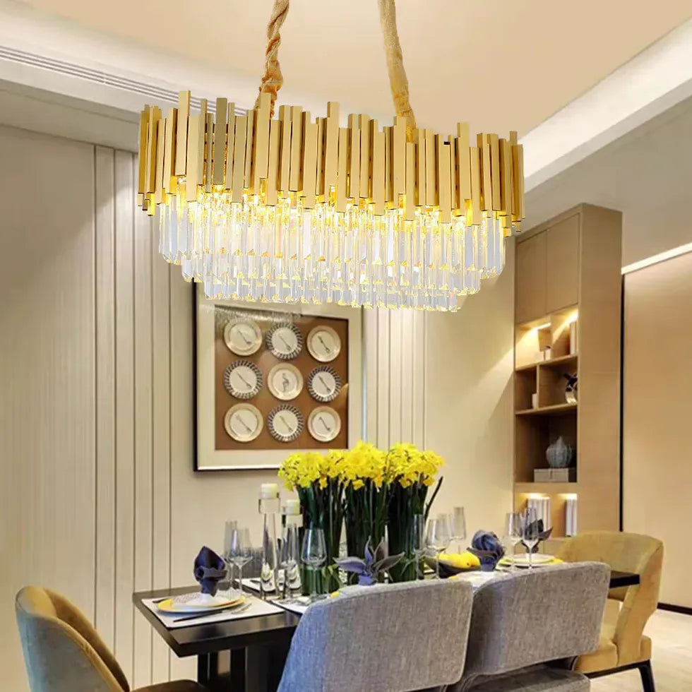 Lampadari moderni per cucina soggiorno oro elegante