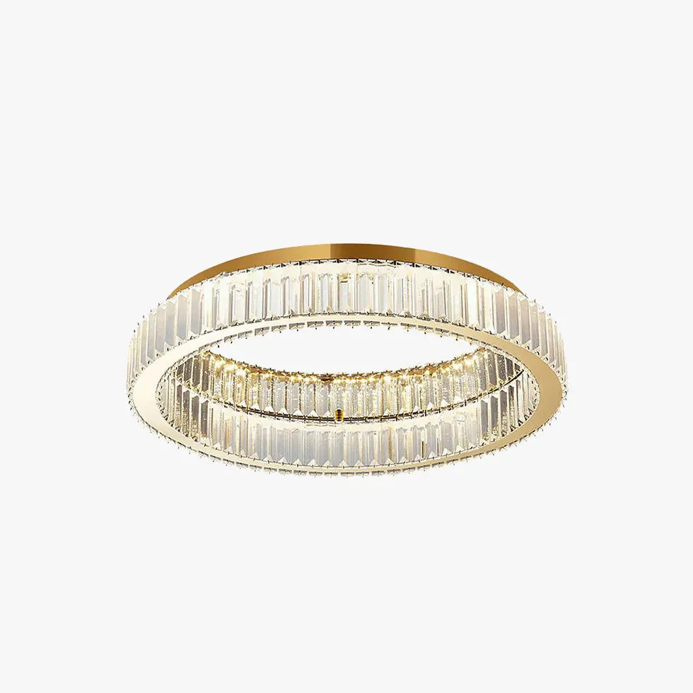 Crystal Ring Gold Modern Ceiling Light