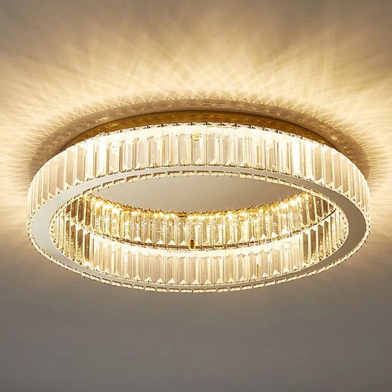 Crystal Ring Gold Modern Ceiling Light