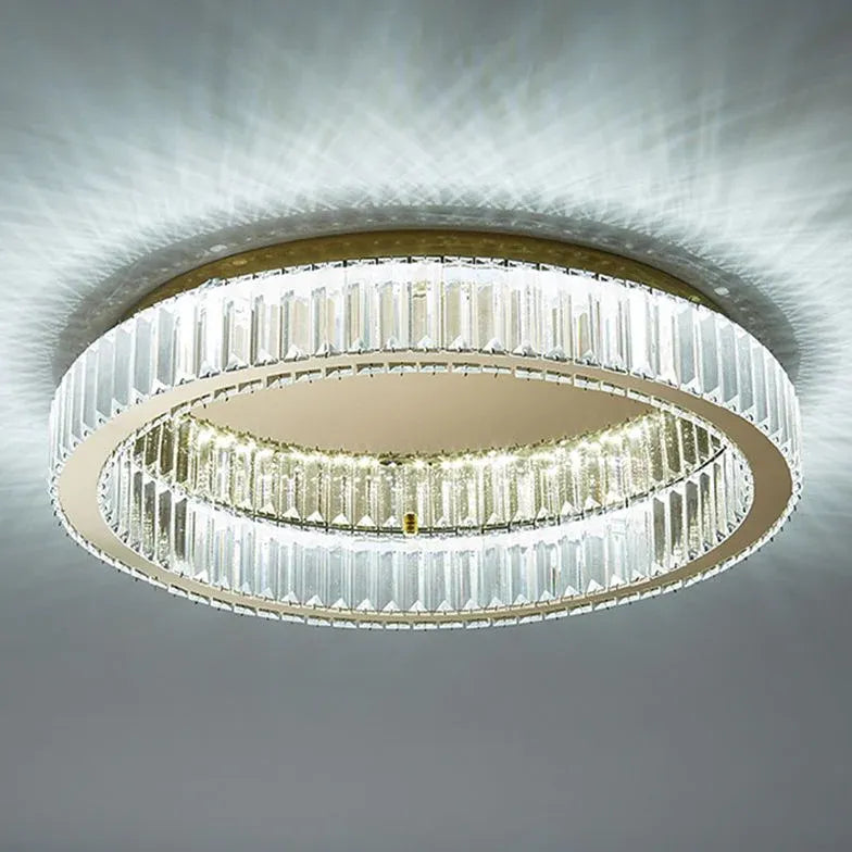 Crystal Ring Gold Modern Ceiling Light