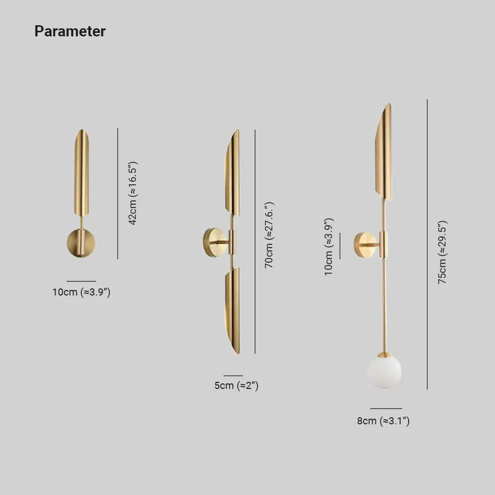 Modern Led Gold Up and Down Lights