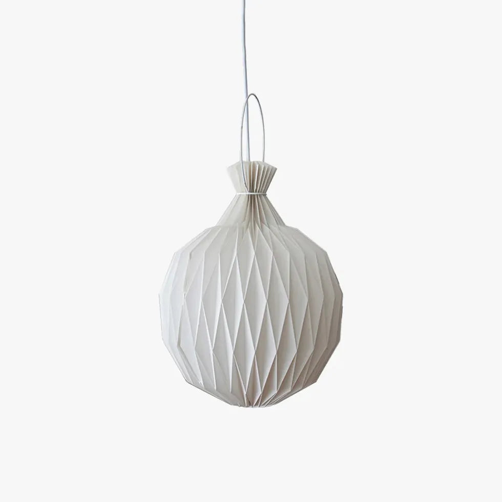 White Paper Spherical Pendant Light for Living Room