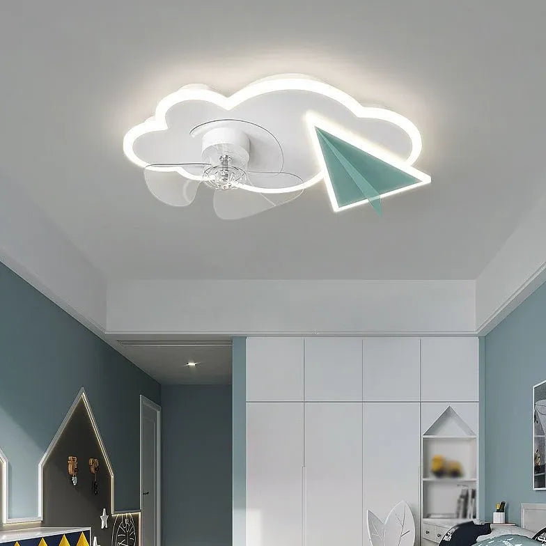 Aereo in cotone Ven a soffitto moderno con luce