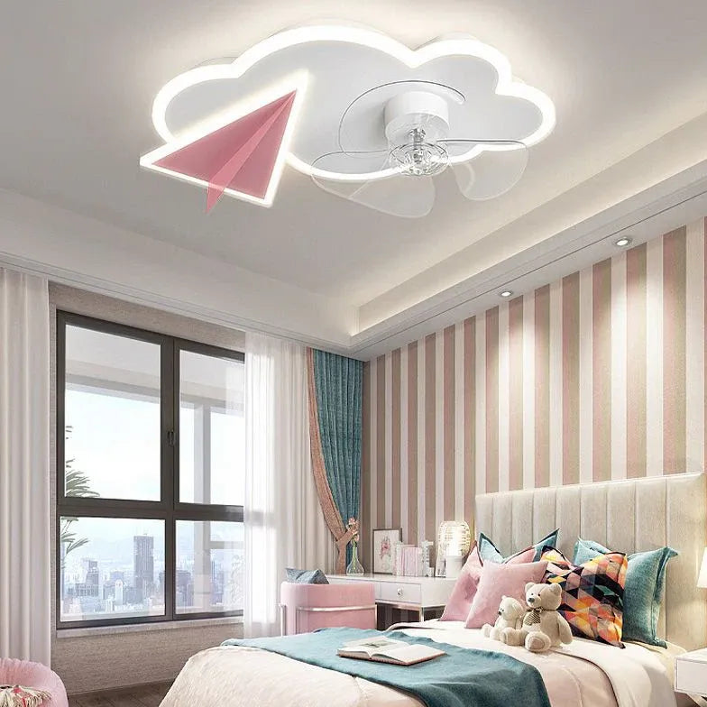 Aereo in cotone Ven a soffitto moderno con luce