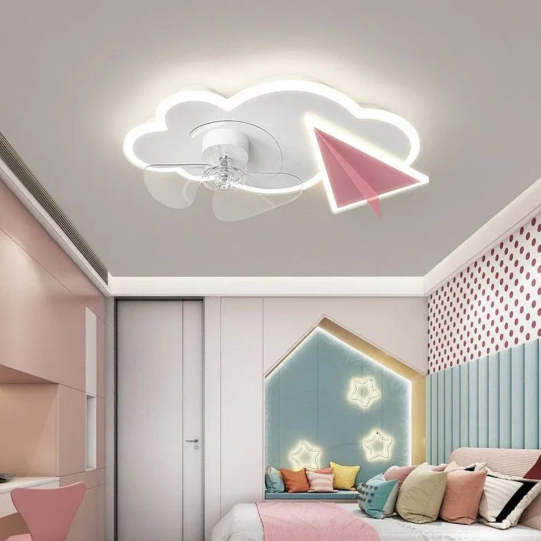 Aereo in cotone Ven a soffitto moderno con luce