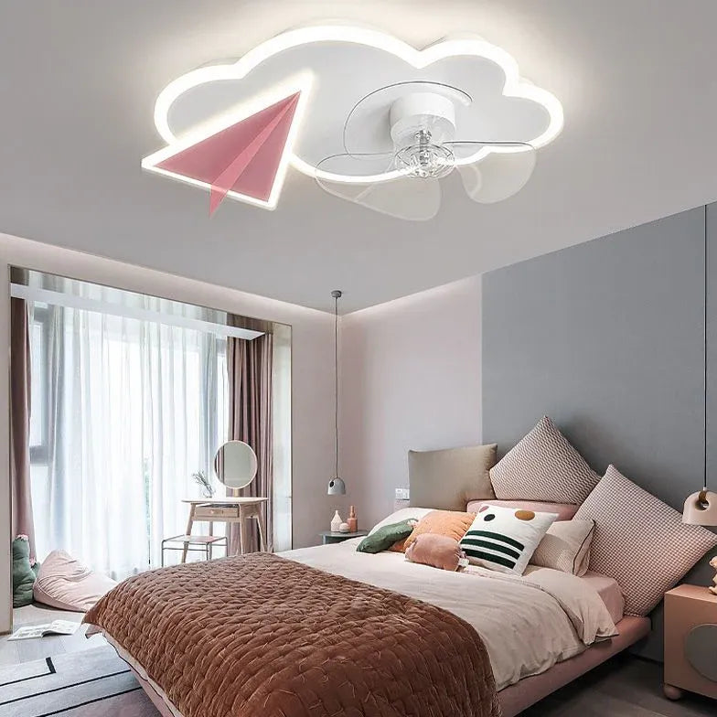 Aereo in cotone Ven a soffitto moderno con luce