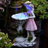 Pink Fairy Girl Garden Outdoor Lights