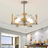 Giraffes Led Semi-flush Light Wood