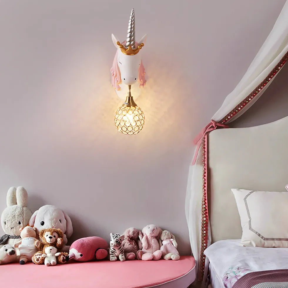 Applique Camera da Letto Bambini LED Cristallo per Cameretta