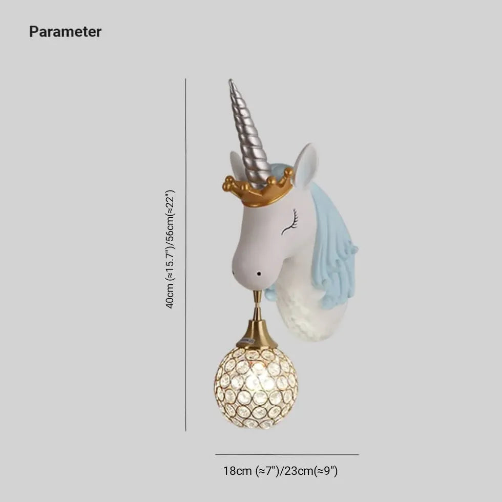 Applique Camera da Letto Bambini LED Cristallo per Cameretta