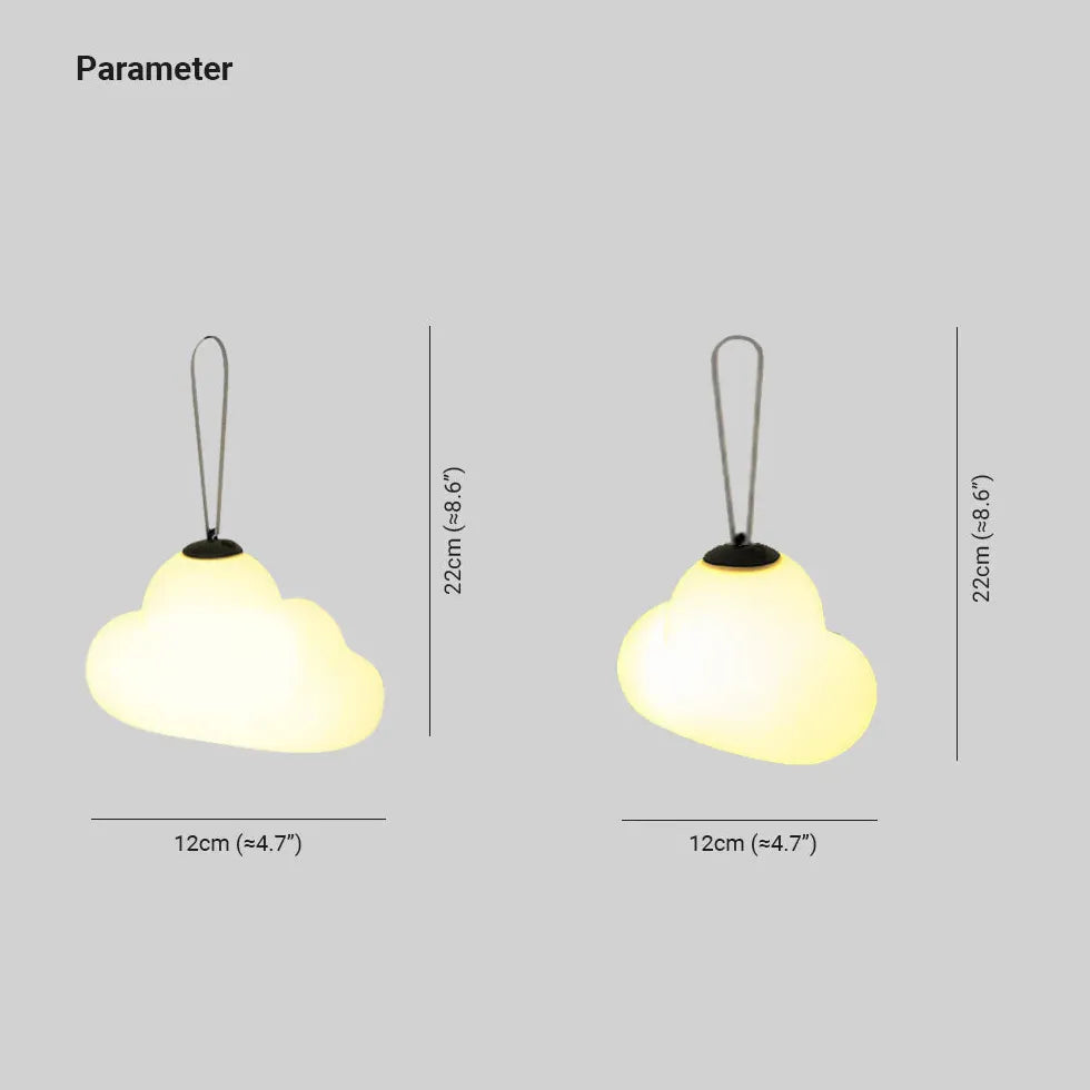 Luci da esterno USB portatili a forma di nuvola