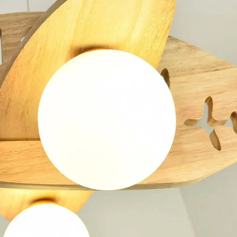 Lampadari Cameretta Bimbo Aereo Creativo in Legno