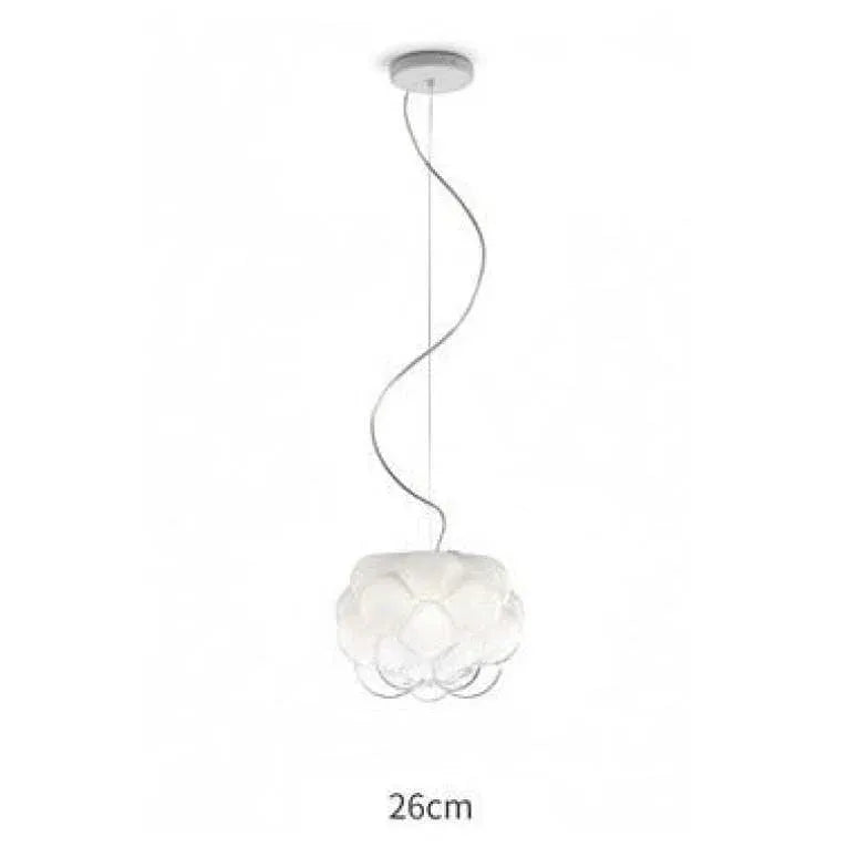 Round Grapes Glass White Pendant Light