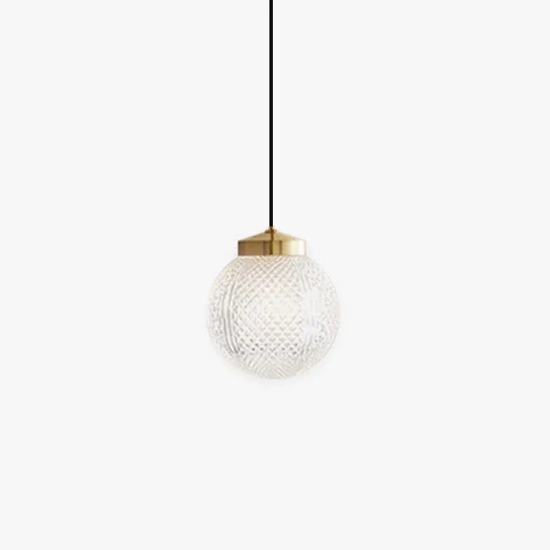 Translucent Diamond Glass Gold Pendant Light