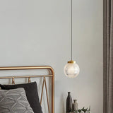 Translucent Diamond Glass Gold Pendant Light