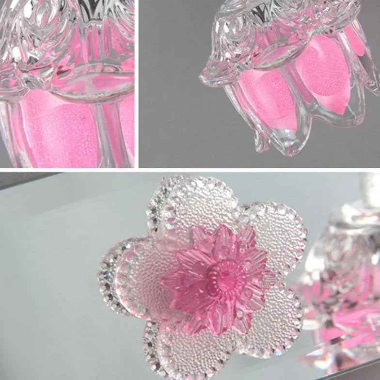 Baroque Pink Flower Bathroom Wall Lights