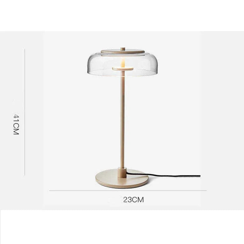 Transparent Glass Minimalist Plug-In Table Lamp