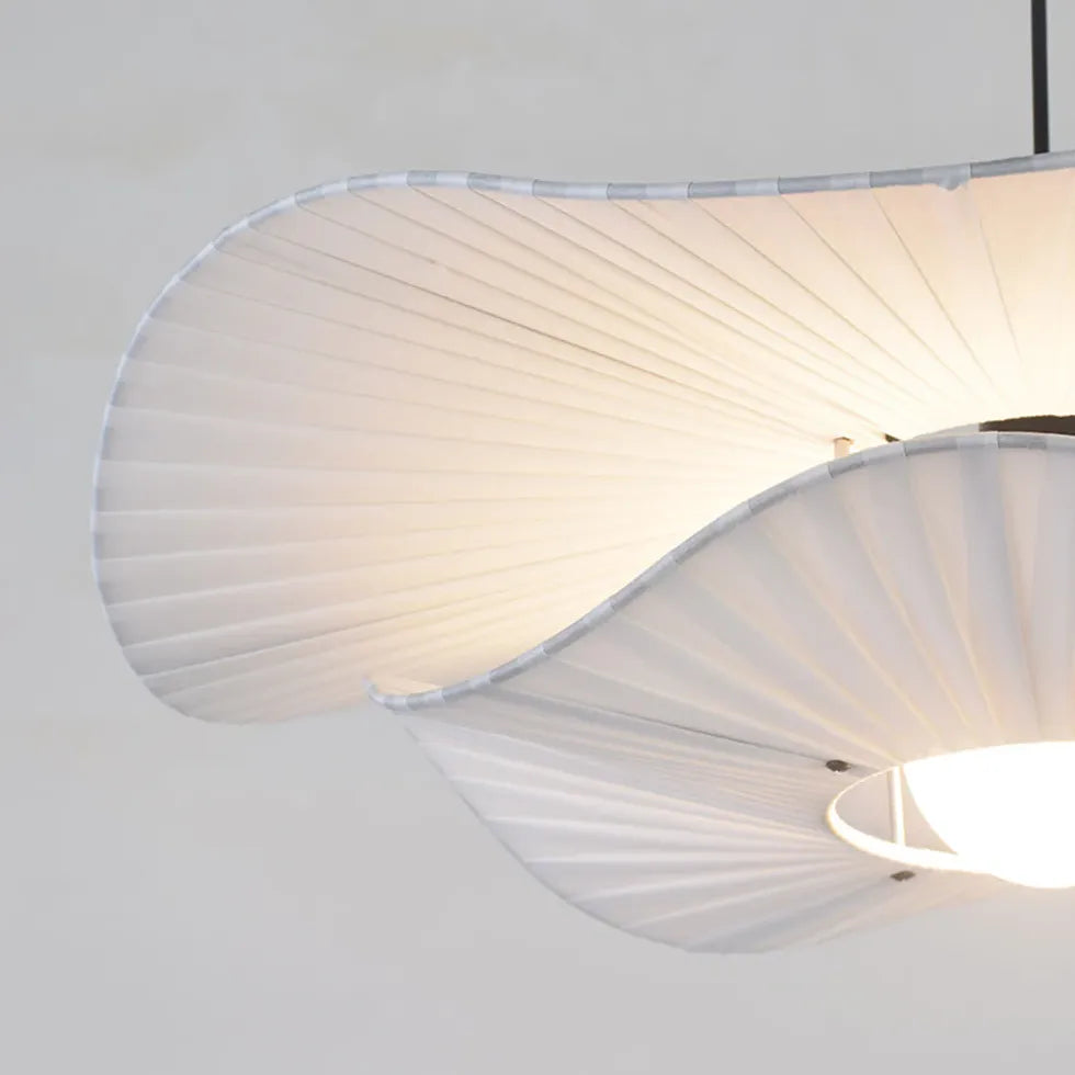 Rosone per lampadari sospesi bianco tessuto elegante