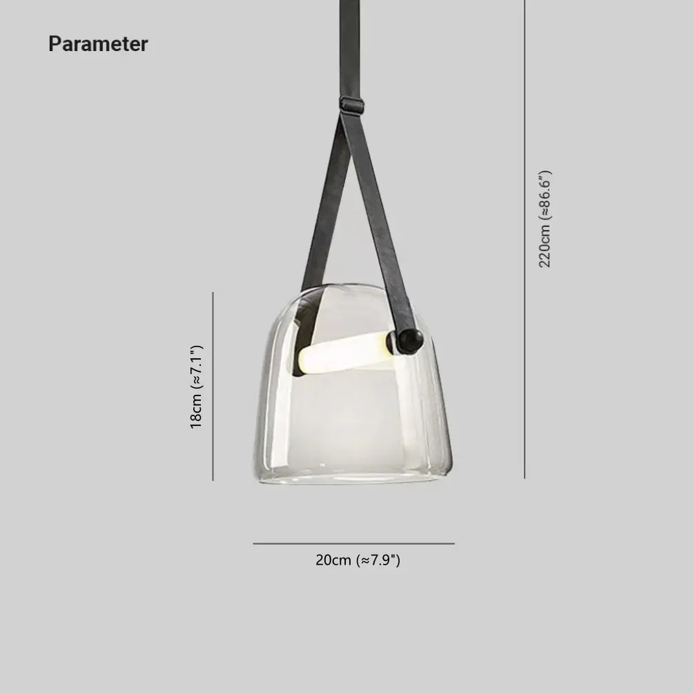 Gray Cup Glass Industrial Pendant Light