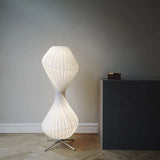 White Rotating Wavy Design Modern Floor Lamp