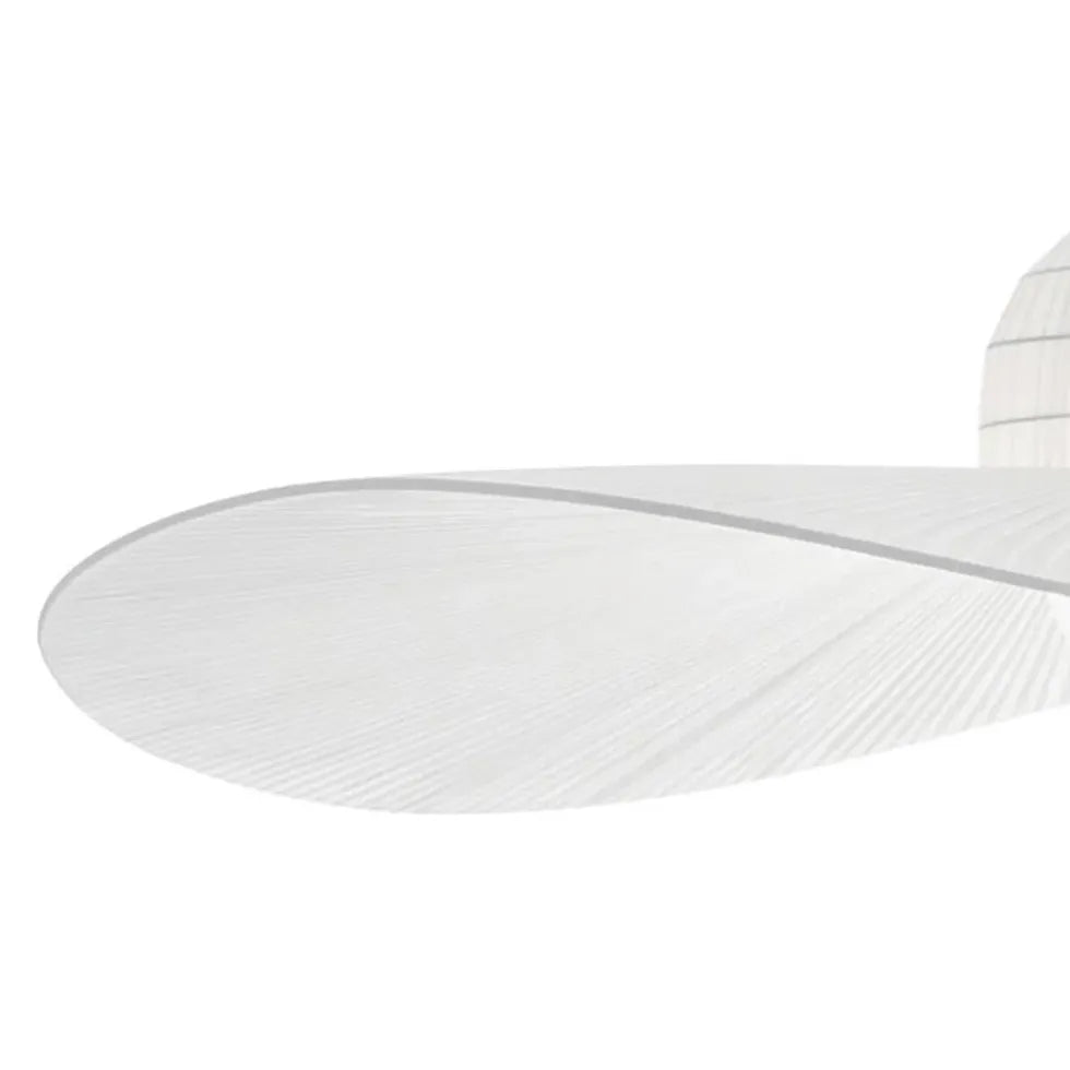 Lampadari ventilatori moderni con design bianco curvo