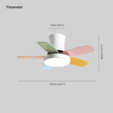 Ventilatori a Soffitto con Luce Silenziosi in Metallo Colorato