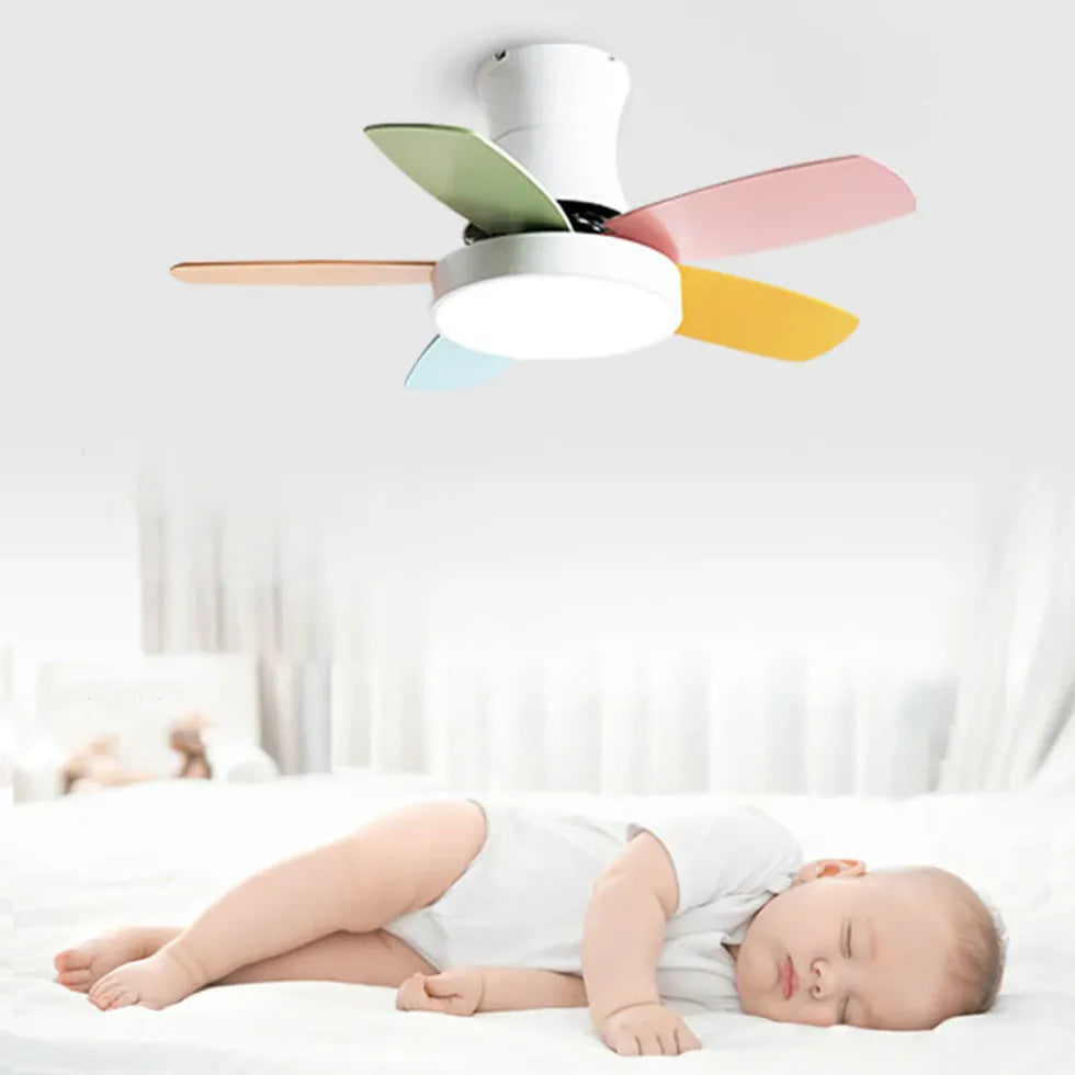 Multi-Color Bedroom Ceiling Fan With Light