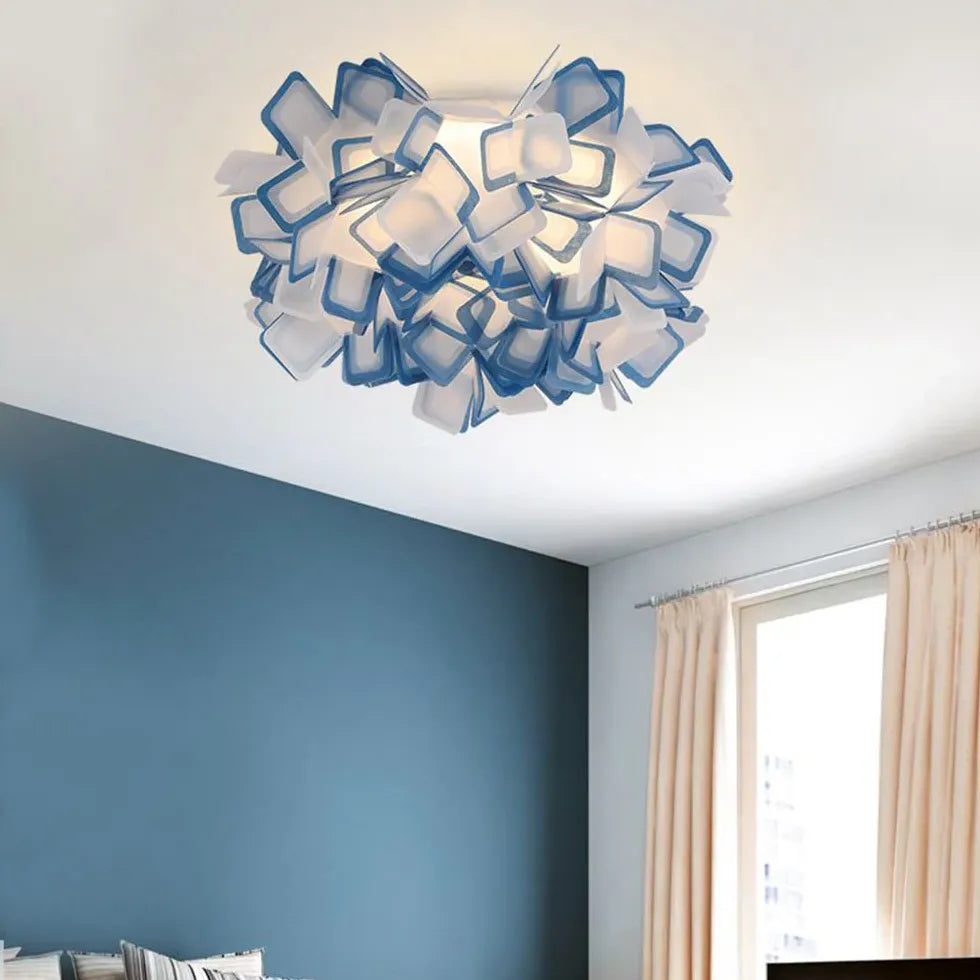 Interlocking Two-Tone Acrylic Artistic Ceiling Light