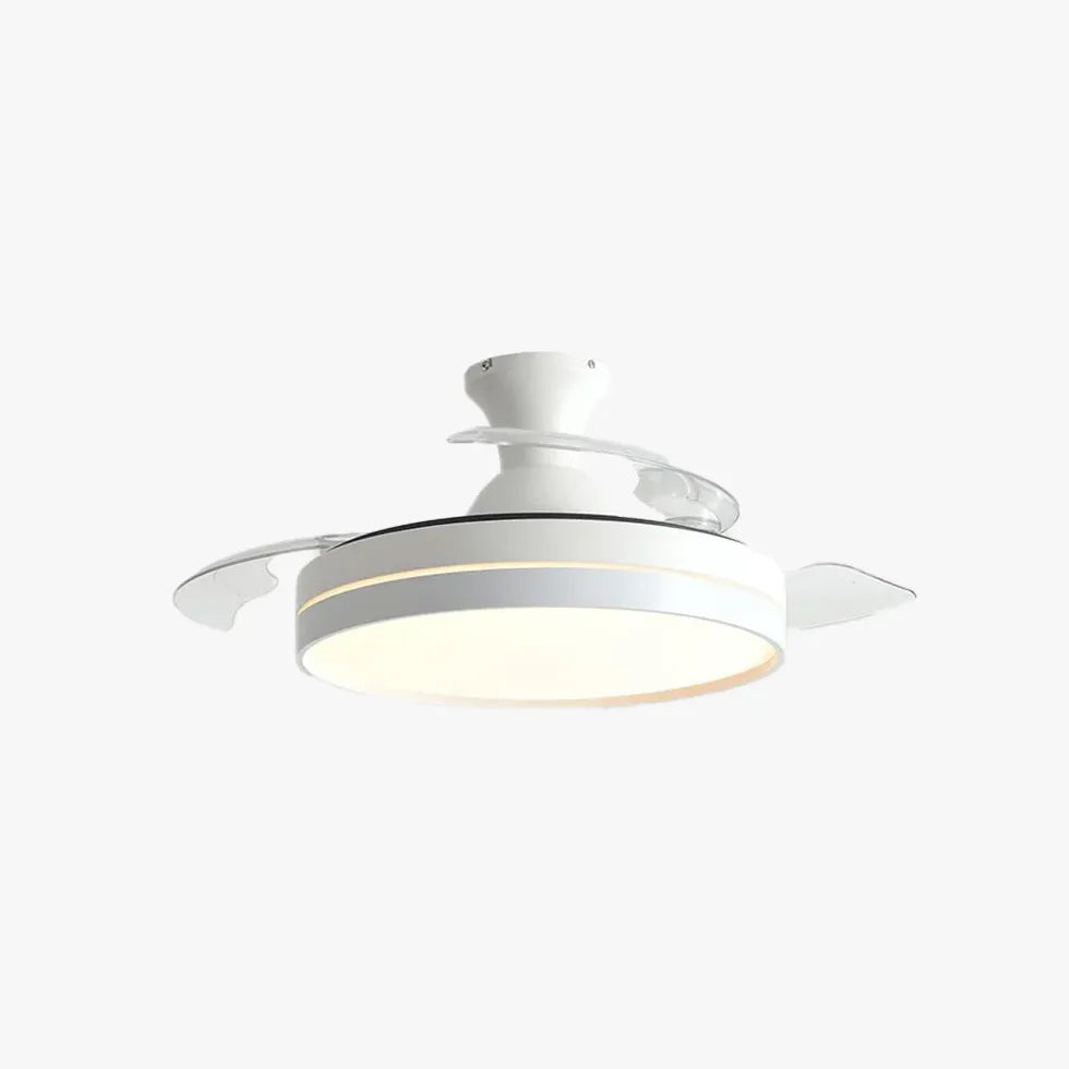 White Table Dining Room Ceiling Fan with Light