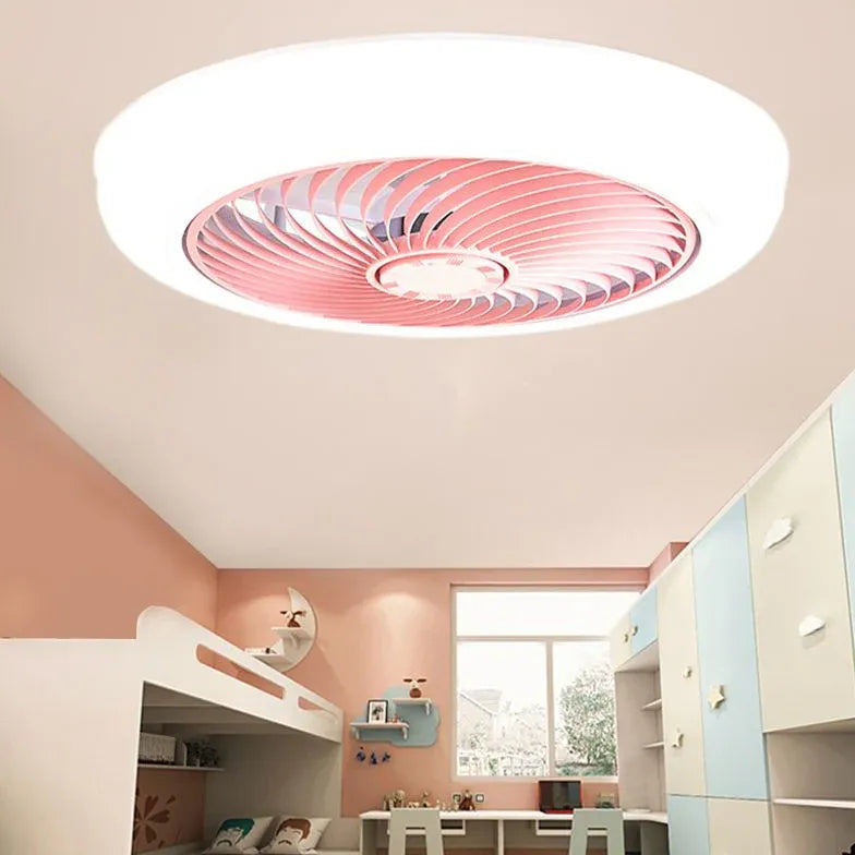 Invisible Spiral Bedroom Ceiling Fan with Light