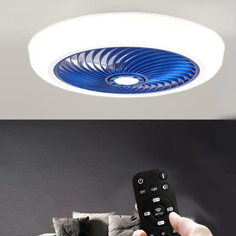 Invisible Spiral Bedroom Ceiling Fan with Light